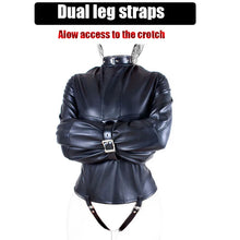 Load image into Gallery viewer, BDSM Leather Armbinder Restraint Straitjacket,Straight Jacket Bondage,Unisex Doctor Patient Cosplay,Women&#39;s Sexy Lingerie
