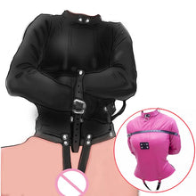 Load image into Gallery viewer, BDSM Leather Armbinder Restraint Straitjacket,Straight Jacket Bondage,Unisex Doctor Patient Cosplay,Women&#39;s Sexy Lingerie
