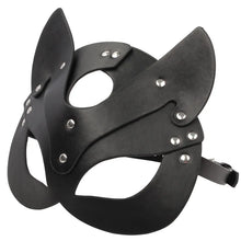 Load image into Gallery viewer, Cat Mask:Porn Fetish Head Mask Whip BDSM Bondage Restraints PU Leather Cat Halloween Mask Roleplay Sex Toy For Men Women Cosplay Games
