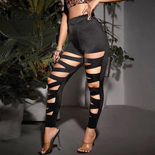 Load image into Gallery viewer, My Secret : Gothic Black Leggins Lady Sexy Hallow Out Legging Streetwear Holes Clothes Fashion Women Legging Pencil Pants

